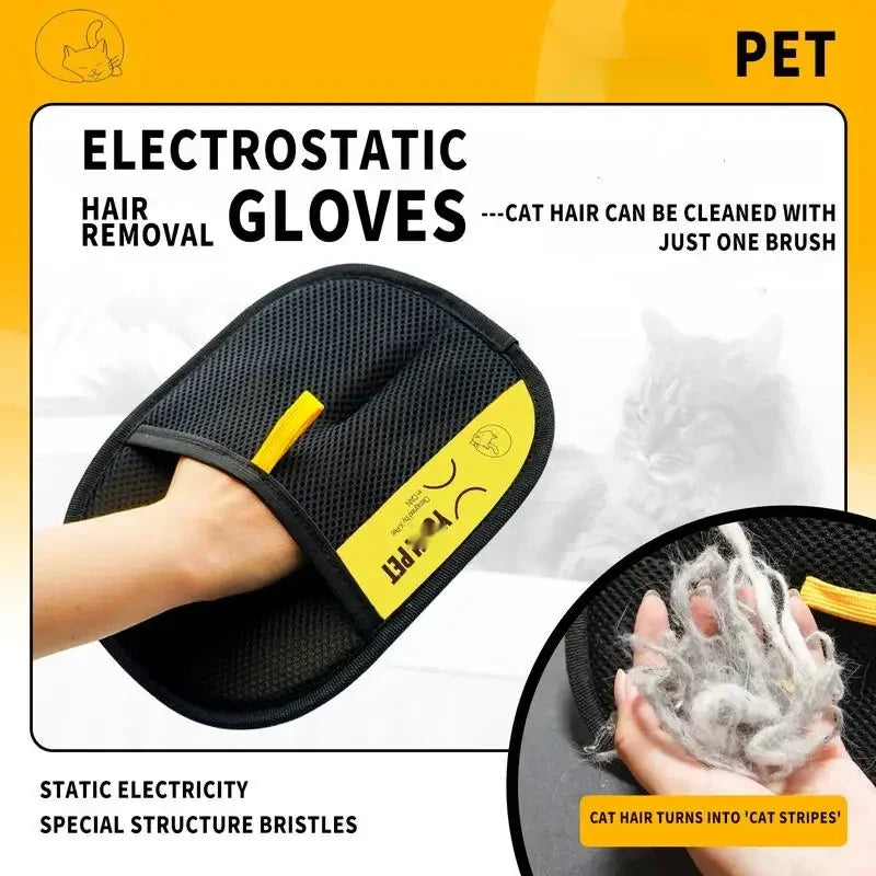 Pet static hair removal gloves Bi-directional brush hair removal cat hair dog hair powerful hair removal pet cleaning products